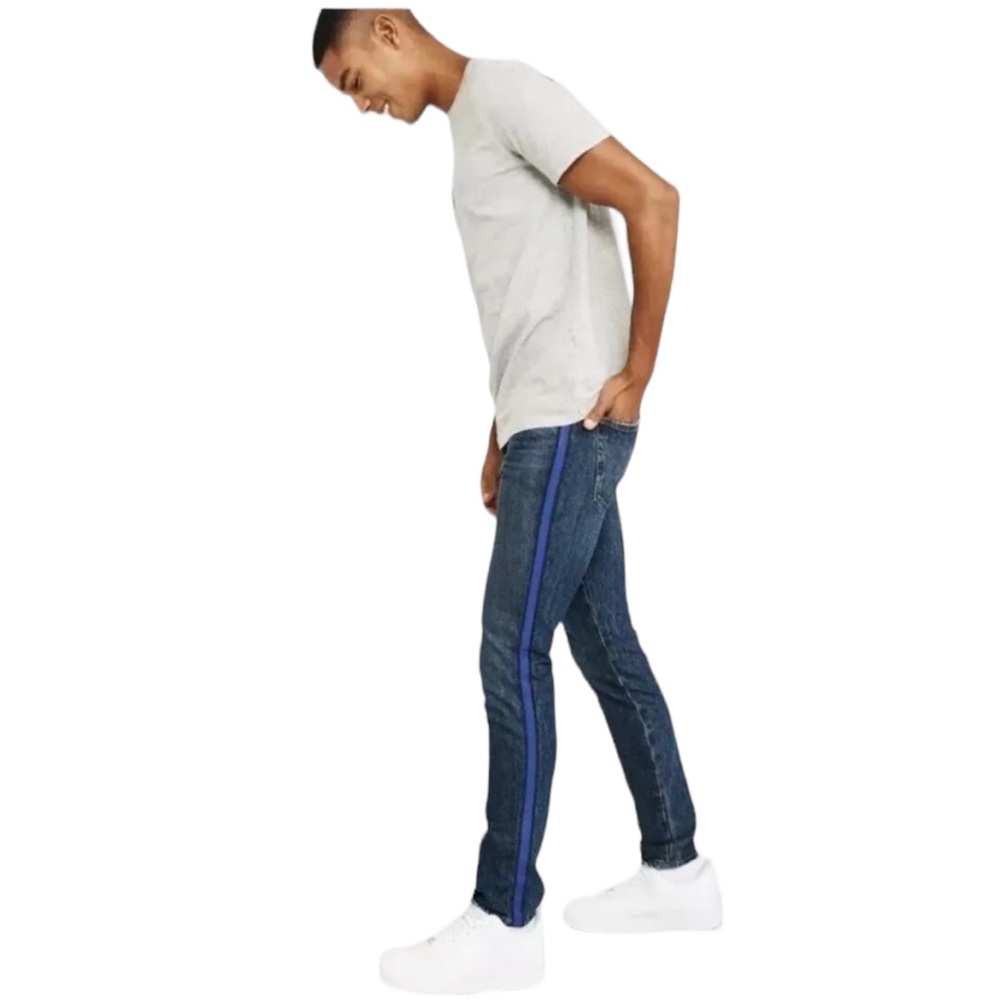 NEW! Abercrombie & Fitch “Felix” Super Stretch Skinny Jeans with Side Stripe